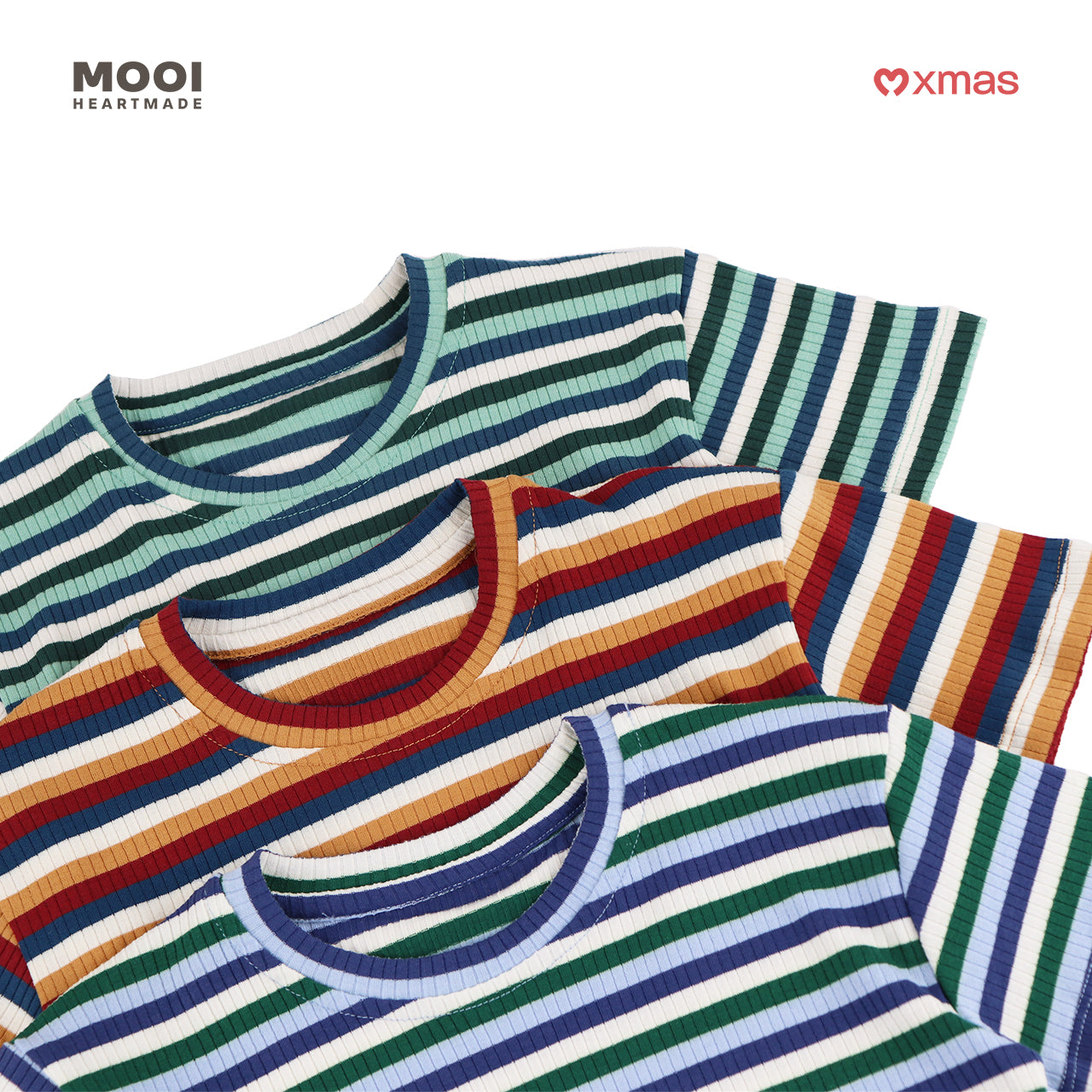Mooi Kaos Anak Laki - Laki Christmas Collection Aiden Striped Tee
