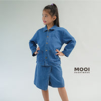 Mooi Rok Celana Skort Jeans Anak Chiara Denim Skort