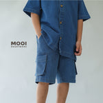 Mooi Celana Jeans Anak Kids Denim Bian Short Cargo Pants
