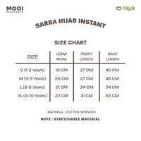 Mooi Hijab Instant Anak Jilbab Anak Perempuan Sarra Hijab