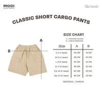 Mooi Celana Pendek Cargo Anak Laki-Laki Classic Short Cargo Pants