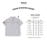 Mooi Kemeja Anak Laki-laki Kemeja Katun Motif Dion Striped Shirt