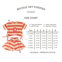 Mooi Setelan Anak Perempuan Nicole Striped Set