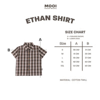 Mooi Kemeja Anak Laki-laki Kemeja Katun Motif Ethan Shirt