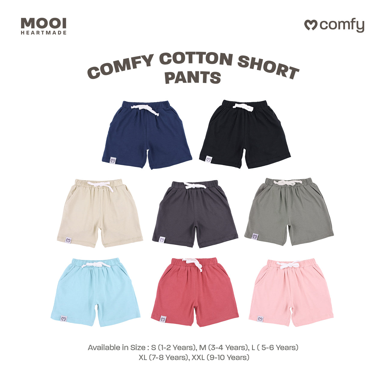 Mooi Celana Pendek Anak Comfy Cotton Short Pants Kids