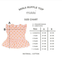 Mooi Atasan Anak Perempuan Minji Ruffle Top