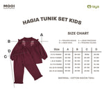 Mooi Setelan Anak Perempuan Raya Collection Hagia Tunik Set