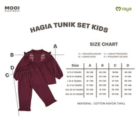 Mooi Setelan Anak Perempuan Raya Collection Hagia Tunik Set