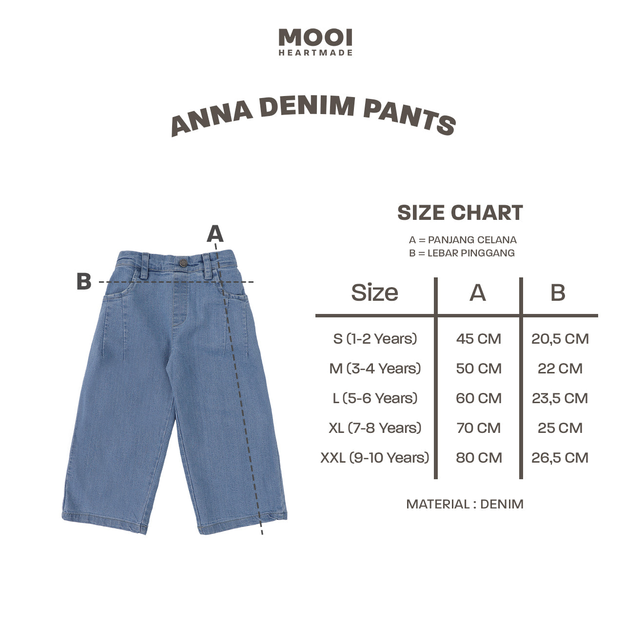 Mooi Celana Jeans Anak Kids Anna Denim Pants