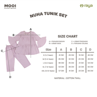 Mooi Setelan Anak Perempuan Nuha Tunik Set