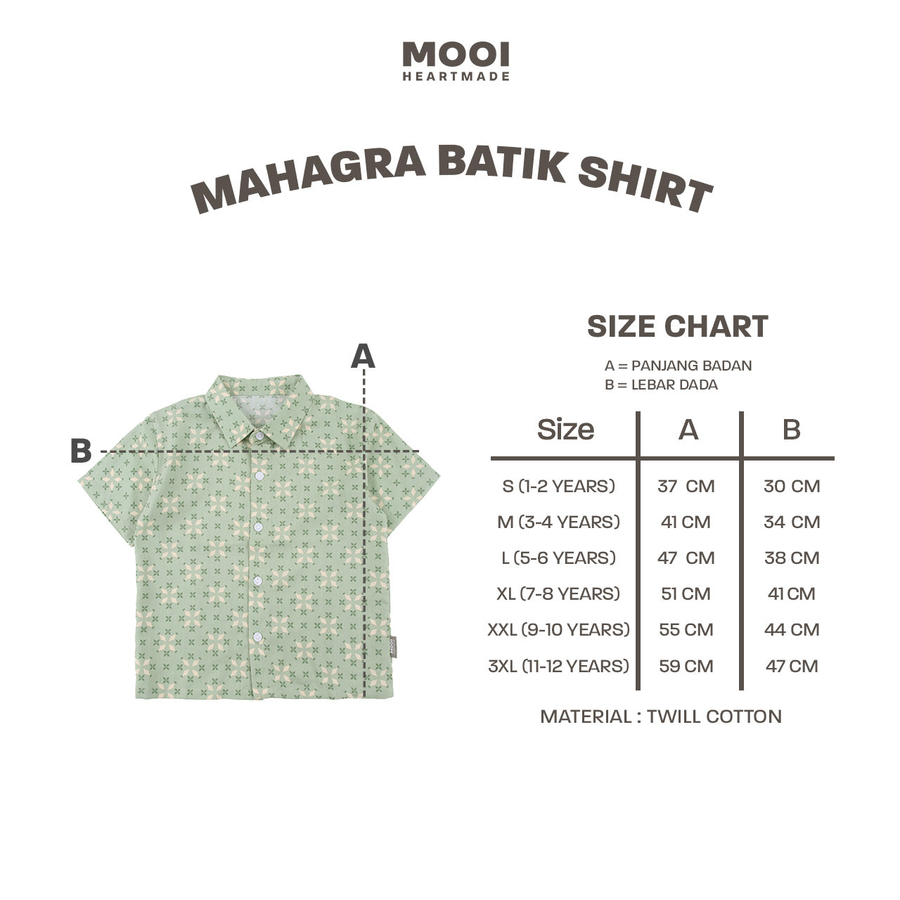 Mooi Atasan Batik Kemeja Anak Laki-Laki Mahagra Batik Shirt