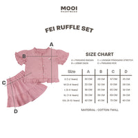 Mooi Setelan Anak Perempuan Fei Ruffle Set