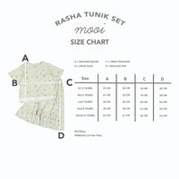 Mooi Setelan Anak Perempuan Rasha Tunik Set
