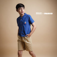Mooi x Nussa Kemeja Anak Laki-Laki Nussa Pocket Shirt