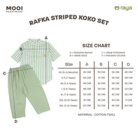 Mooi Rafka Striped Koko Set Setelan Koko Anak