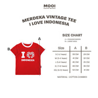 Mooi Merdeka Kaos Kemerdekaan 17 Agustus T-shirt Anak Merdeka Vintage Tee I Love Indonesia