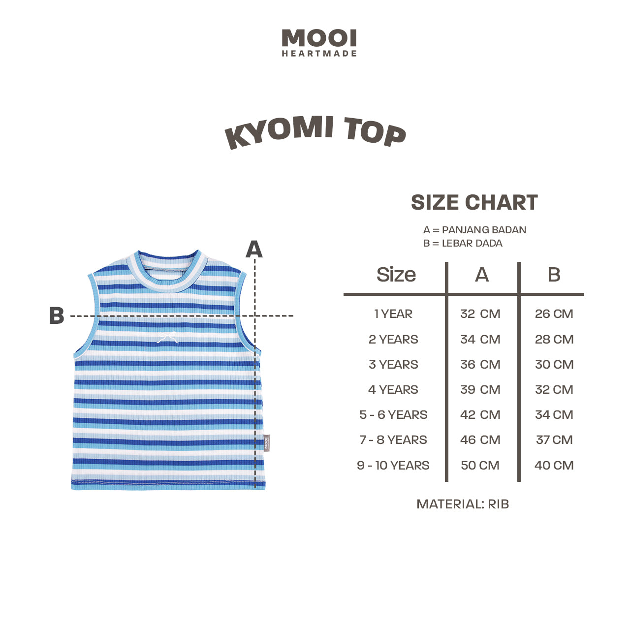 Mooi Atasan Anak Perempuan Kyomi Top