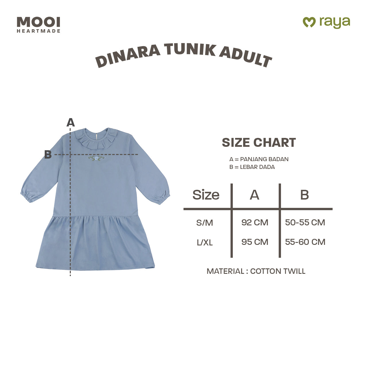 Mooi Tunik Wanita Atasan Wanita Dinara Tunik