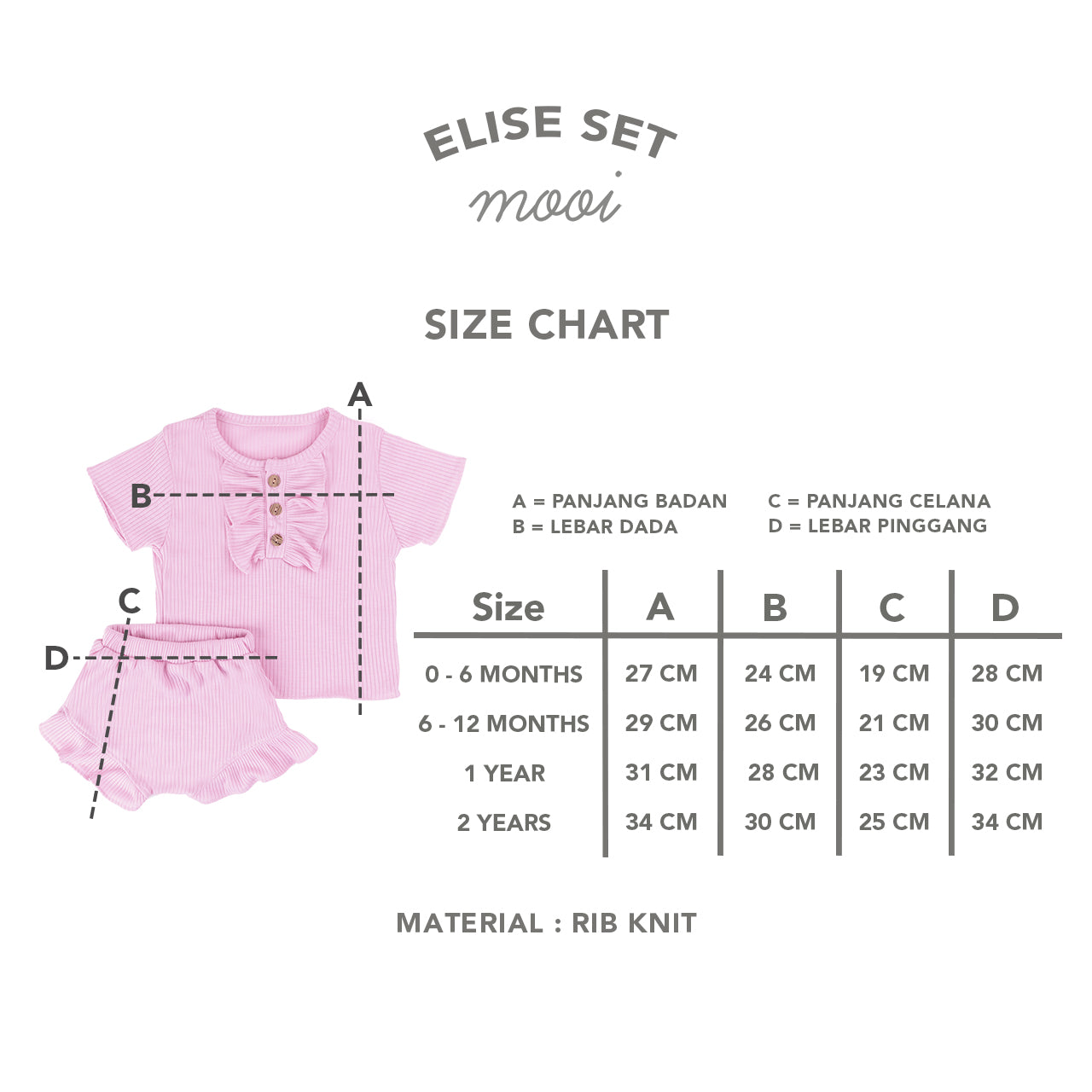 Mooi Setelan Anak Perempuan Elise Set
