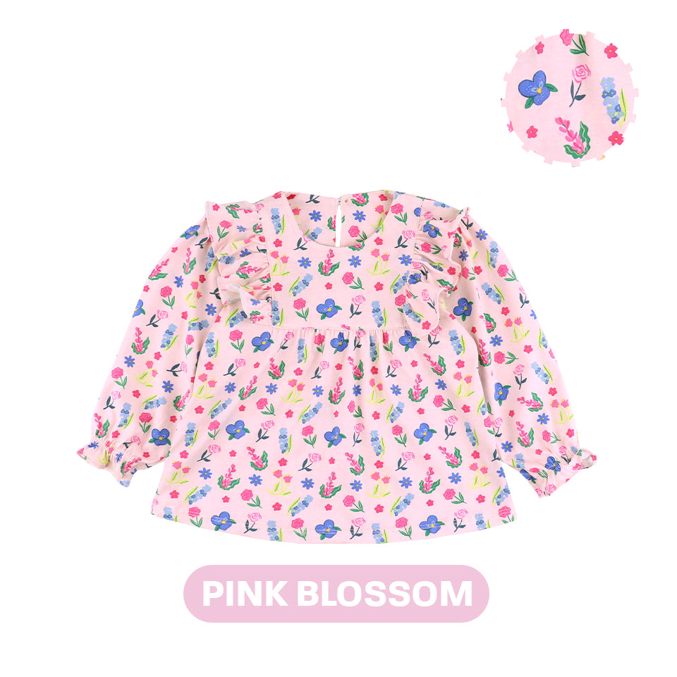Mooi X Dinda Puspitasari Atasan Anak Perempuan Lola Top Ruffle