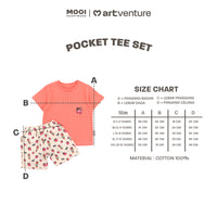 Mooi Artventure x Illustrator Pocket Tee Set Setelan Anak
