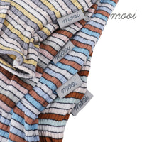 Mooi Atasan Anak Perempuan Daniele Rib Striped Top