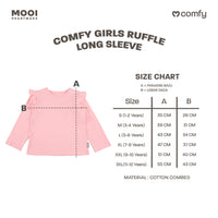 Mooi Atasan Anak Perempuan Comfy Girls Ruffle Long Sleeve