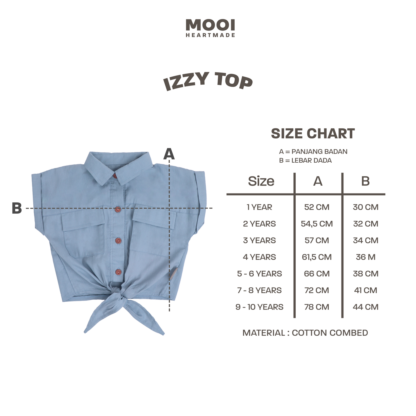 Mooi Atasan Anak Perempuan Izzy Top