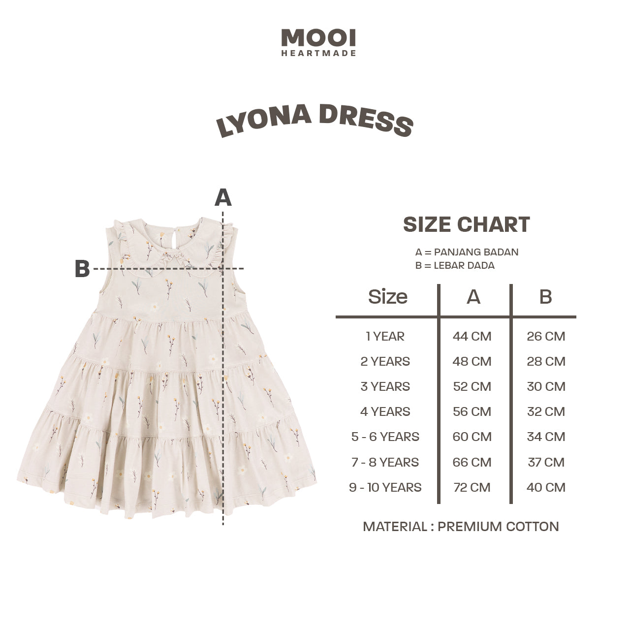 Mooi Dress Anak Perempuan Lyona Dress