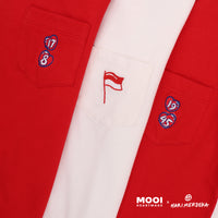 Mooi x Hari Merdeka Kaos Kemerdekaan Setelan Anak Pocket Tee Set Kemerdekaan