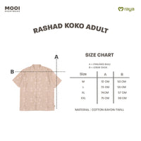Mooi Atasan Pria Kemeja Pria Raya Collection Rashad Koko Adult Zeina Series