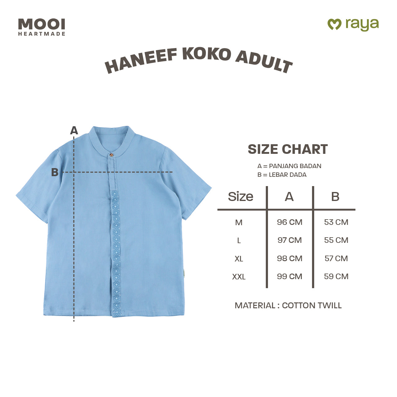 Mooi Atasan Pria Kemeja Pria Raya Collection Haneef Koko