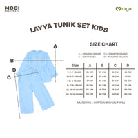 Mooi Setelan Anak Perempuan Raya Collection Layya Tunik Set