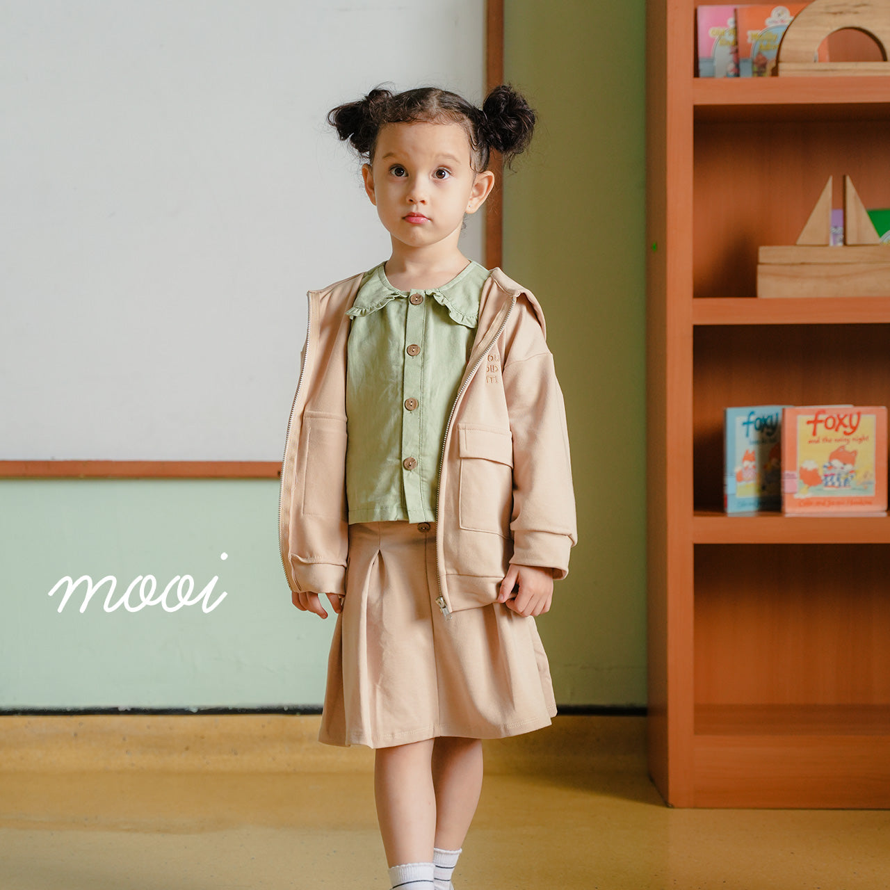 Mooi Atasan Hoodie Panjang Anak Mikey Hoodie