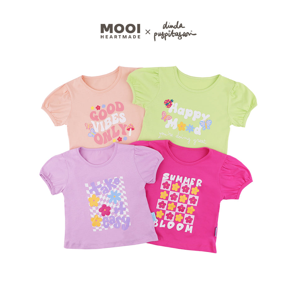 Mooi X Dinda Puspitasari Kaos Anak Perempuan T-shirt Graphic Tee Girls