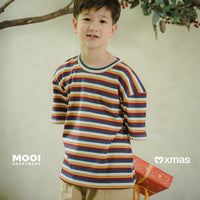 Mooi Kaos Anak Laki - Laki Christmas Collection Aiden Striped Tee