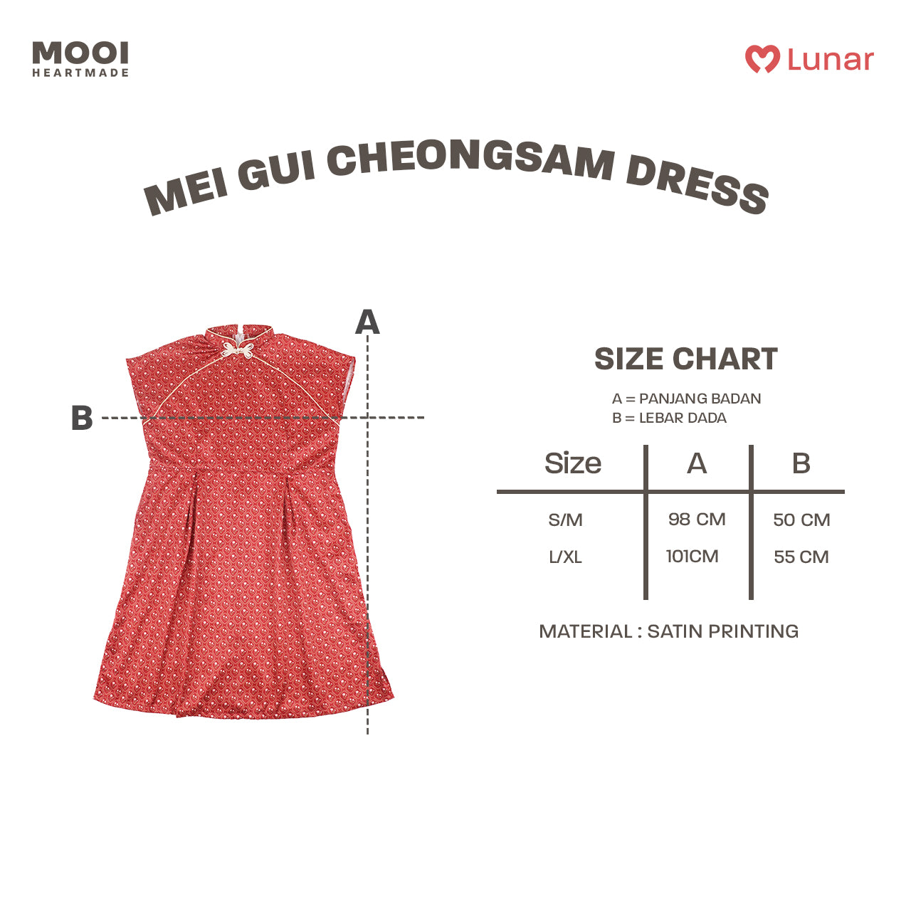 Mooi Dress Dewasa Lunar Collection Mei Gui Cheongsam Dress Adult