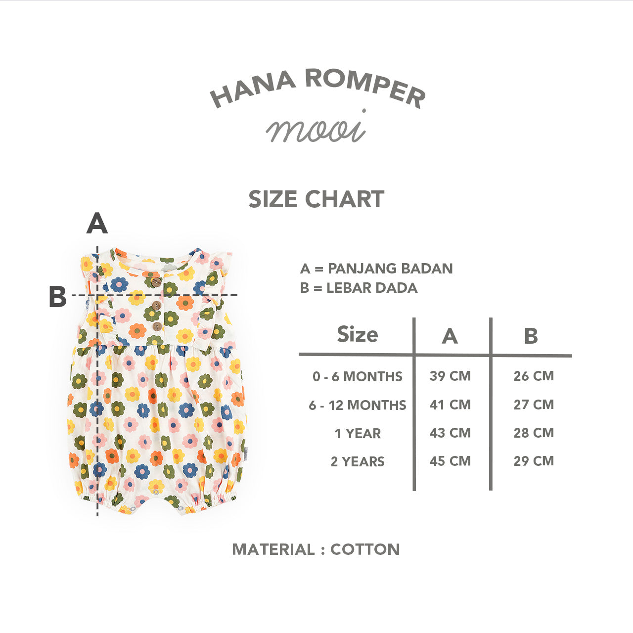 Mooi Jumper Bayi Hana Romper Baby