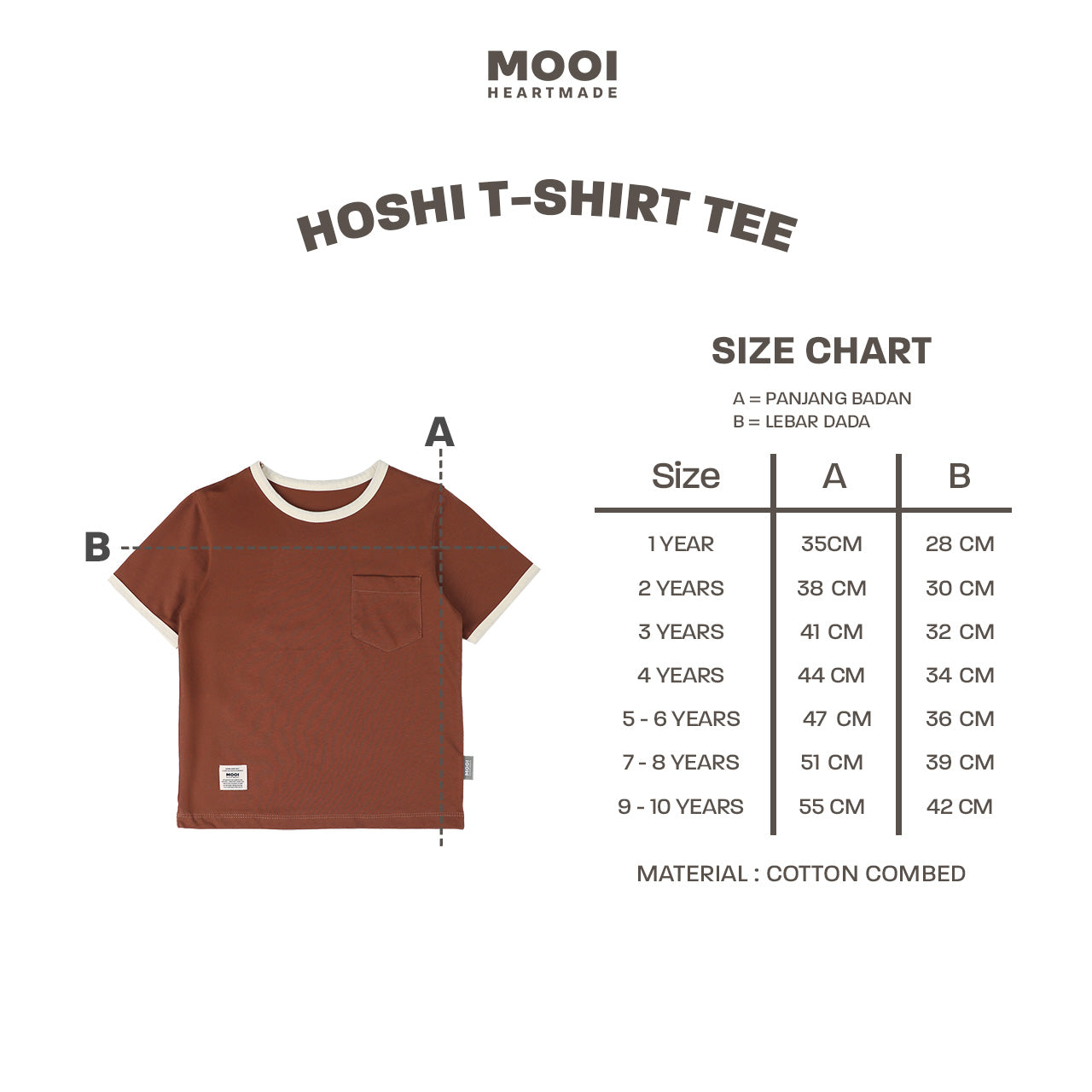 Mooi Kaos Anak Laki-Laki Hoshi T-Shirt Tee