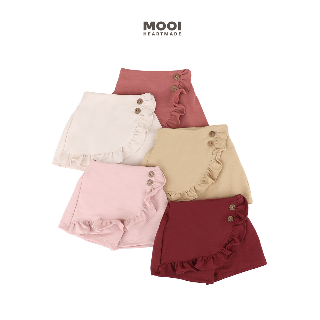 Mooi Rok Celana Anak Perempuan Hanako Ruffle Skort