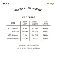 Mooi Hijab Instant Anak Jilbab Anak Perempuan Sarra Hijab