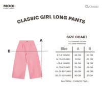 Mooi Celana Panjang Anak Perempuan Classic Girls Long Pants