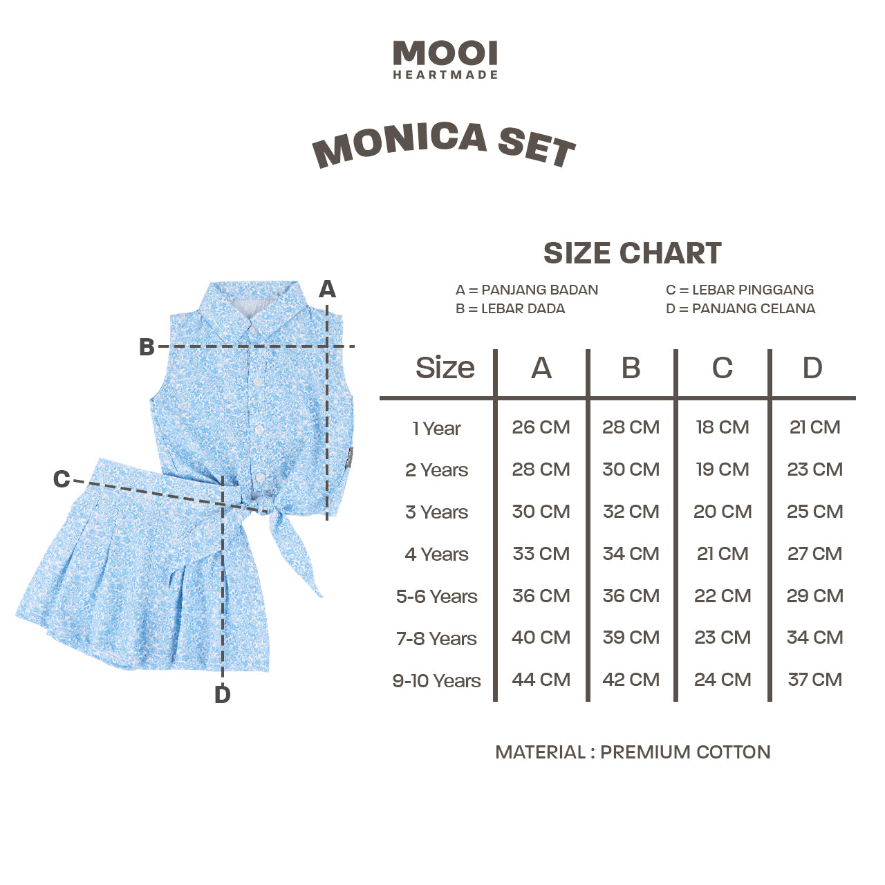 Mooi Setelan Anak Perempuan Monica Set