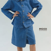 Mooi Rok Celana Skort Jeans Anak Chiara Denim Skort