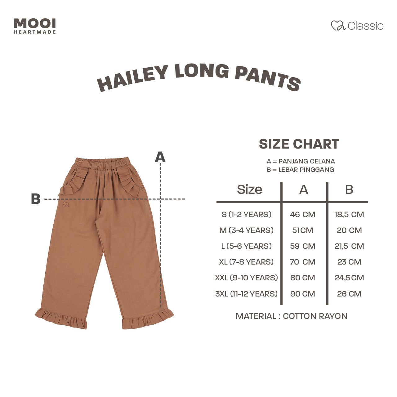 Mooi Celana Panjang Anak Perempuan Hailey Long Pants
