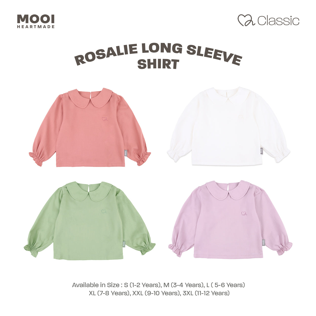 Mooi Atasan Anak Perempuan Rosalie Long Sleeve Shirt