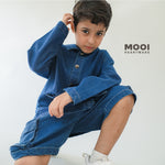 Mooi Celana Jeans Anak Kids Denim Bian Short Cargo Pants