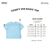 Mooi Atasan Anak Perempuan Comfy Rib Basic Top
