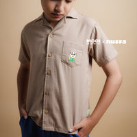 Mooi x Nussa Kemeja Anak Laki-Laki Nussa Pocket Shirt