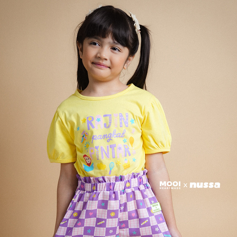 Mooi x Nussa Kaos Anak Perempuan Rarra Tshirt Graphic